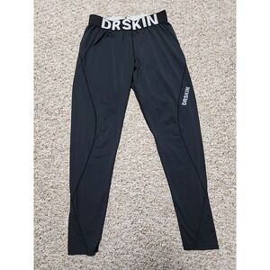 DrSkin Mens Black Athletic Compression Pants Size Large (25x25)